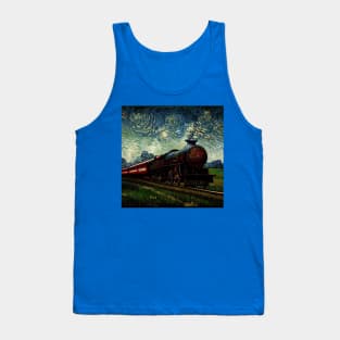 Starry Night Wizarding Express Train Tank Top